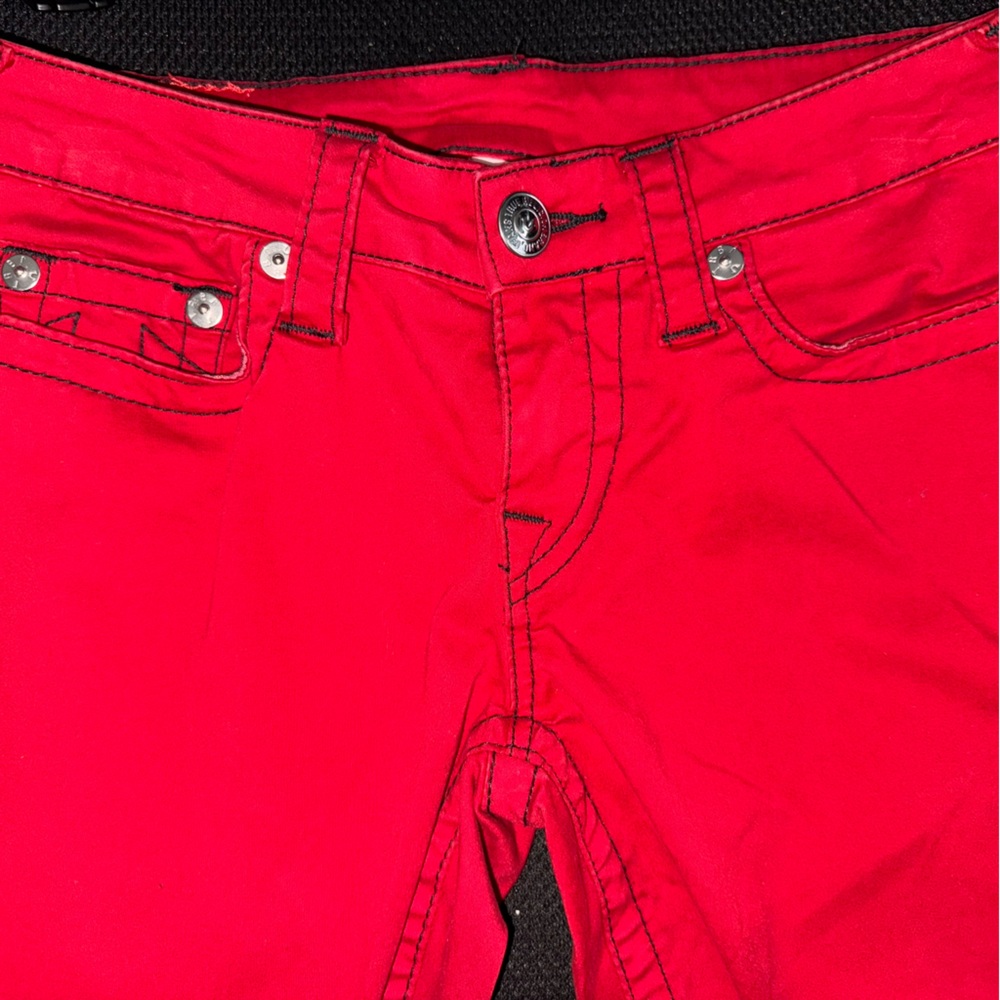 True Religion Red Skinny Jeans
